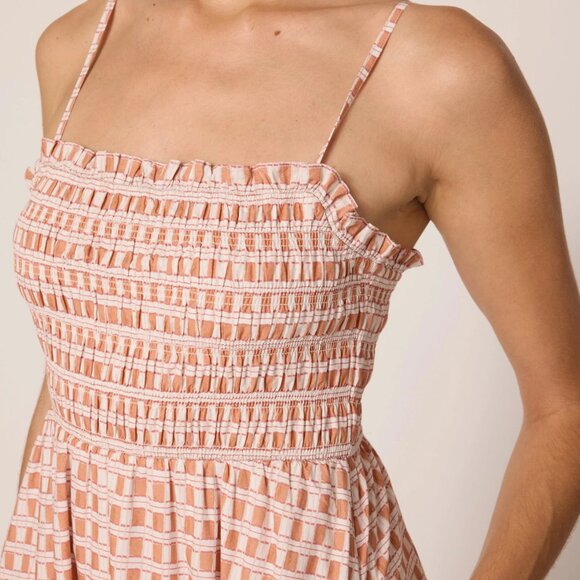 NWT Cleobella Magnolia Ankle Dress in Bellini Plaid - Picture 4 of 5